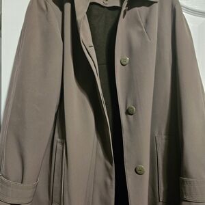 Gallery Khaki /Brown/Taupe  Women’s Trench Coat Detachable Liner Button Closure